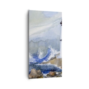 Quadro em tela - Contra as trevas e a tempestade - 65x120 cm