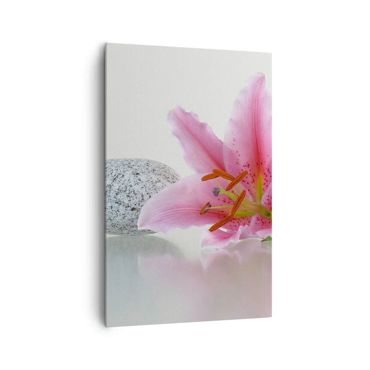 Quadro em tela - Estudo em rosa, cinza e branco - 80x120 cm