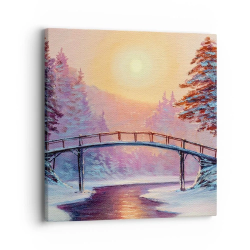 Quadro em tela - Quatro estações - inverno - 40x40 cm