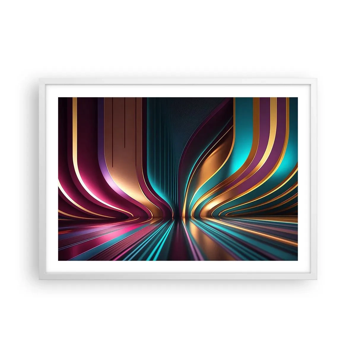 Pôster em moldura branca - Arquitetura de luz - 70x50 cm