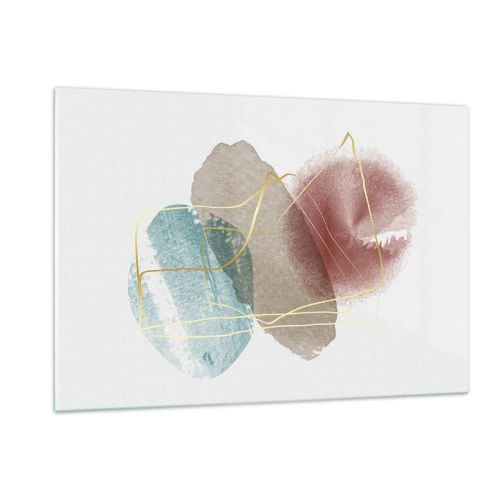 Quadro em vidro - Corais espaciais - 120x80 cm