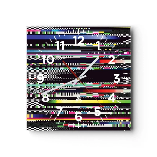 Relógio de parede - Relógio em vidro - A imagem da realidade - 40x40 cm