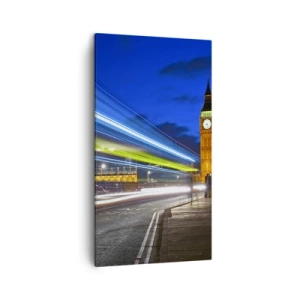 Quadro em tela - Sob o olhar atento do Big Ben - 45x80 cm