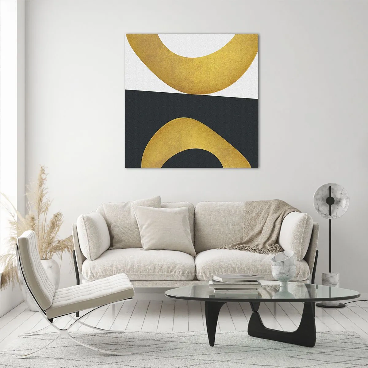 Quadro em vidro - Primeiro: ouro - 40x40 cm