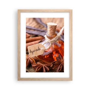 Pôster com moldura de carvalho claro - Rumo à unidade do corpo e do espírito - 30x40 cm