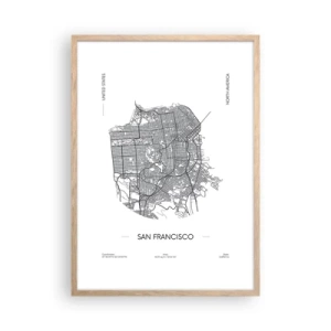 Pôster com moldura de carvalho claro - Anatomia de São Francisco - 50x70 cm