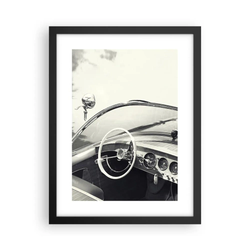 Pôster com moldura preta - Tempo para os ricos - 30x40 cm