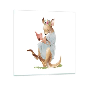 Quadro em vidro - Leia para mim, mamãe - 70x70 cm