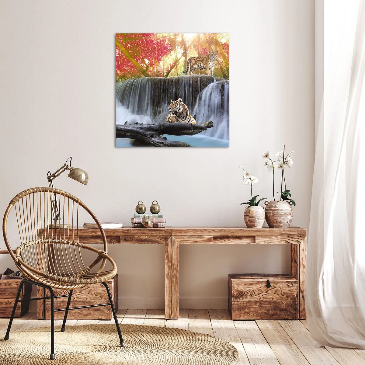 Quadro em tela - Paisagem surrealista    - 50x50 cm