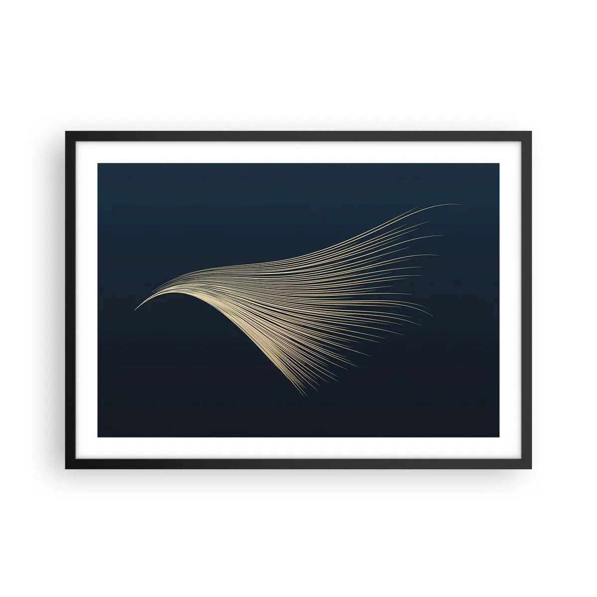 Pôster com moldura preta - Como o cabelo de um anjo - 70x50 cm