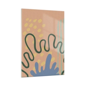 Quadro em vidro - Abstração: diversidade da natureza - 50x70 cm