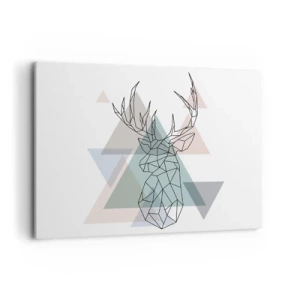 Quadro em tela - Numa floresta geométrica - 100x70 cm