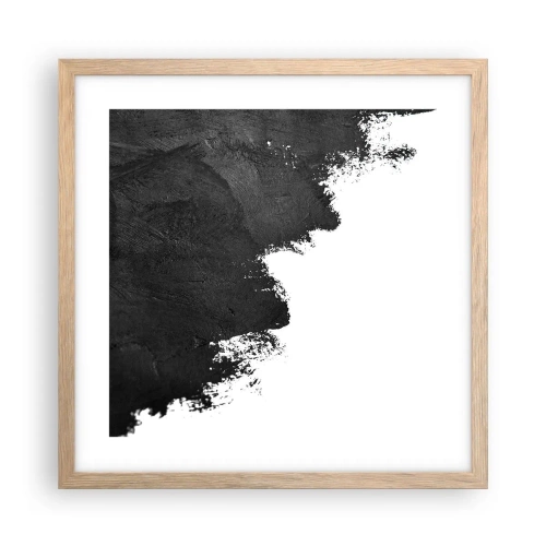 Pôster com moldura de carvalho claro - Elementos: terra - 40x40 cm