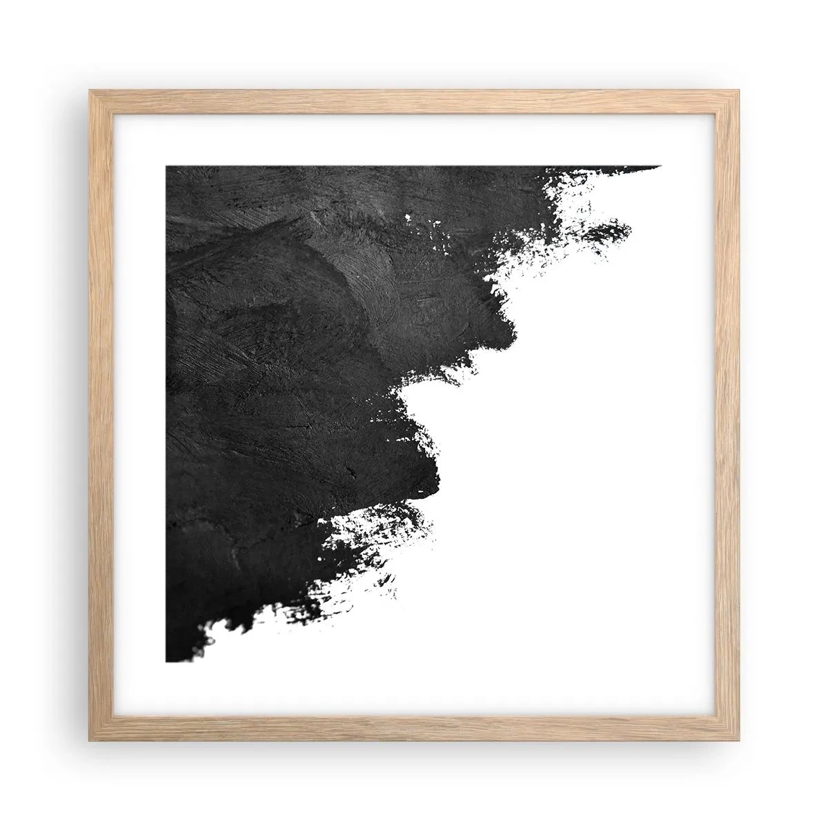 Pôster com moldura de carvalho claro - Elementos: terra - 40x40 cm