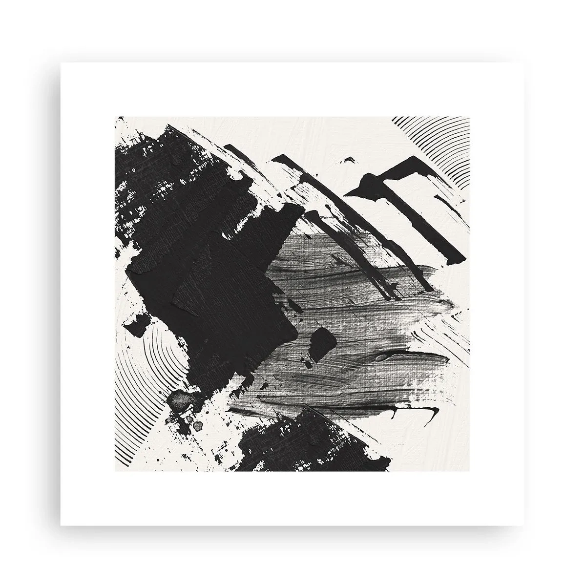 Pôster - Abstração – expressão do preto - 30x30 cm