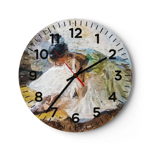 Relógio de parede - Relógio em vidro - Do quadro de Degas - 40x40 cm