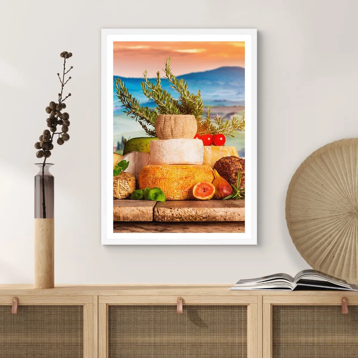 Pôster em moldura branca - Alegria italiana - 40x50 cm