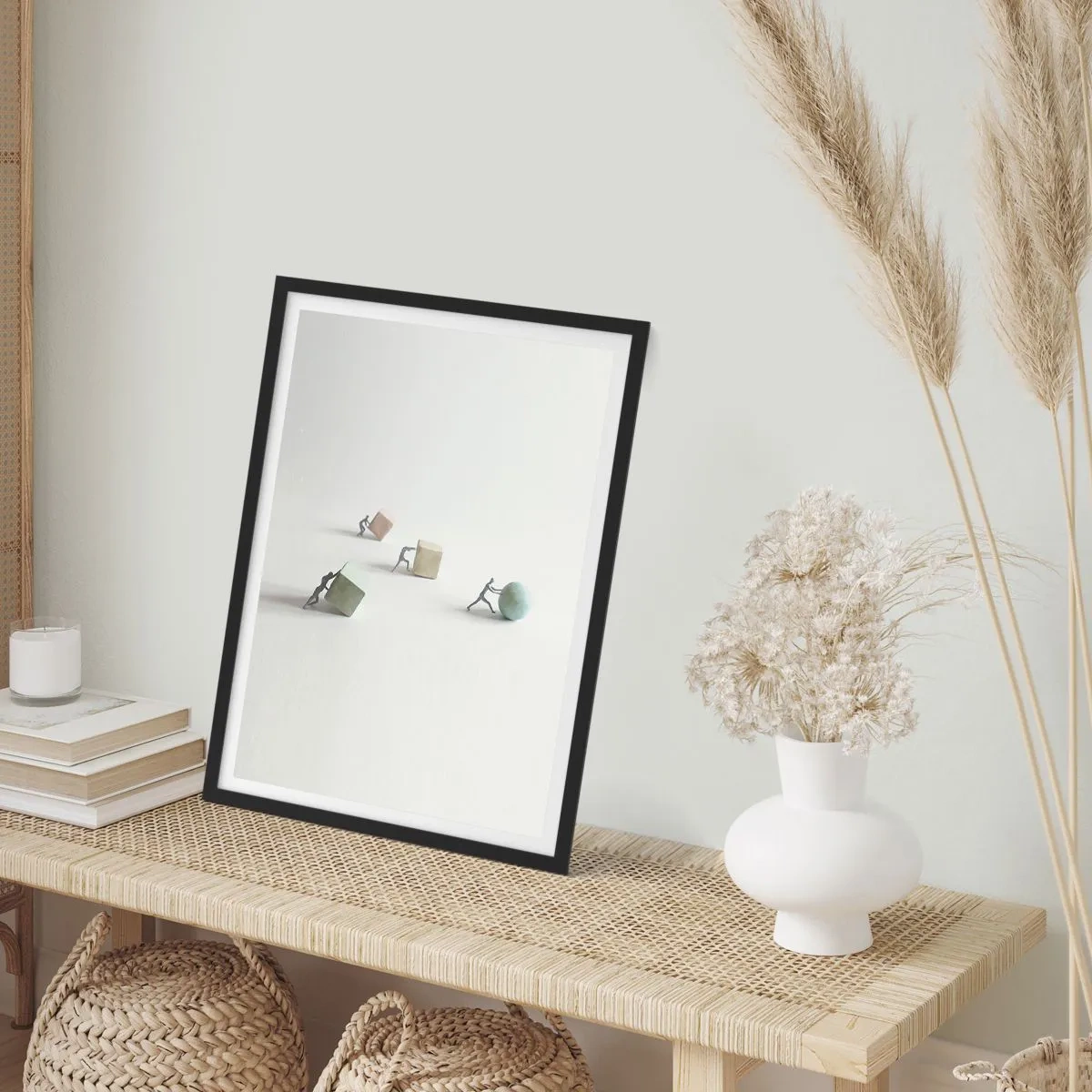 Pôster com moldura preta - É a vida - 70x100 cm