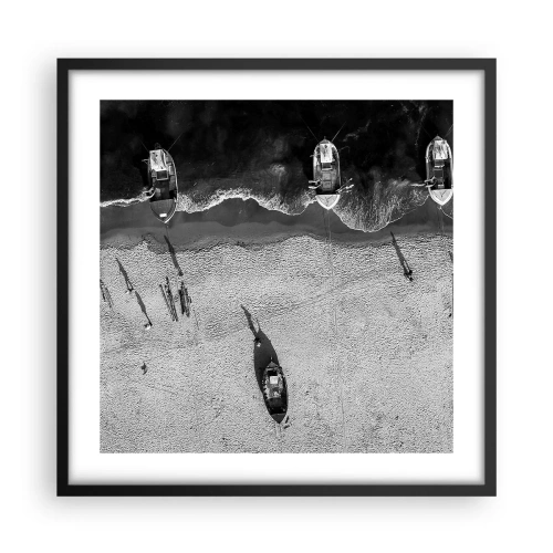 Pôster com moldura preta - Ainda na costa… - 50x50 cm