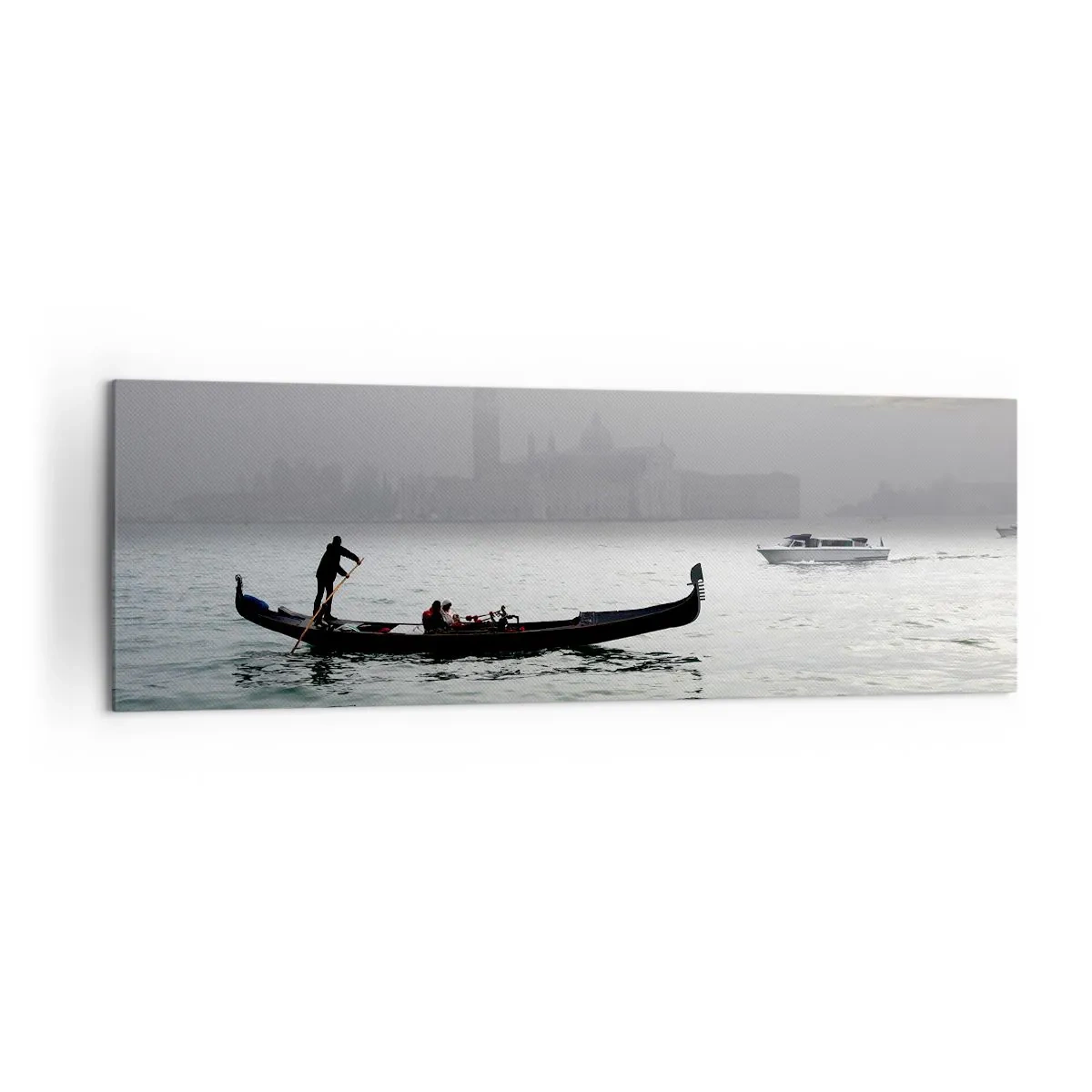 Quadro em tela - Uma cidade fabulosa feita de água e nevoeiro - 160x50 cm