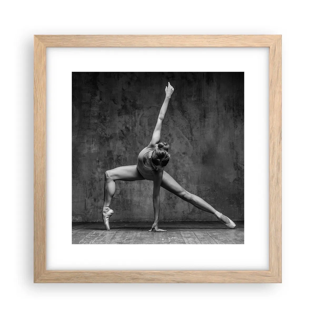 Pôster com moldura de carvalho claro - O equilíbrio ideal - 30x30 cm