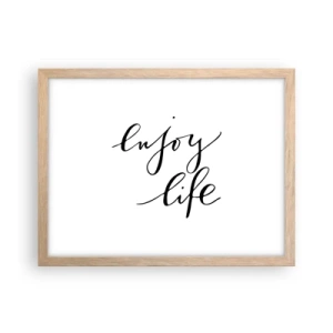 Pôster com moldura de carvalho claro - Nada mais... - 40x30 cm