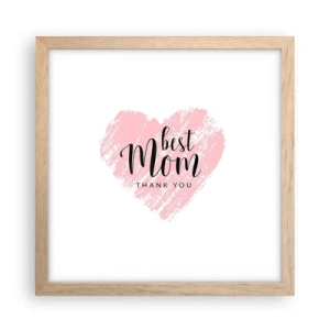 Pôster com moldura de carvalho claro - Sempre o momento certo - 30x30 cm