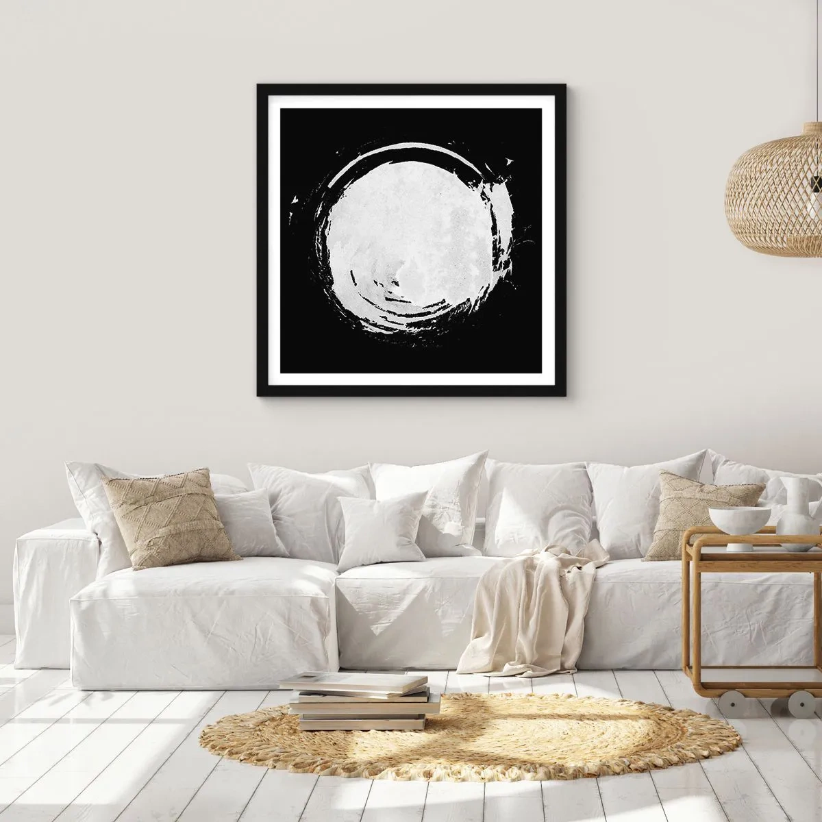 Pôster com moldura preta - Boa saída - 60x60 cm