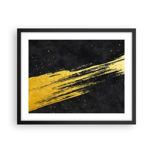 Pôster com moldura preta - Salto para o hiperespaço - 50x40 cm