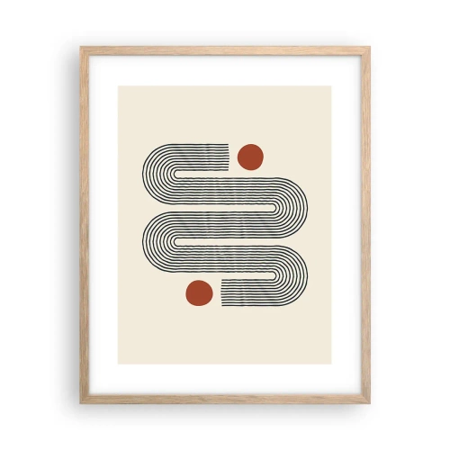 Pôster com moldura de carvalho claro - Do início ao fim - 40x50 cm