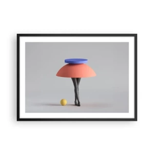 Pôster com moldura preta - Composição surrealista - 70x50 cm