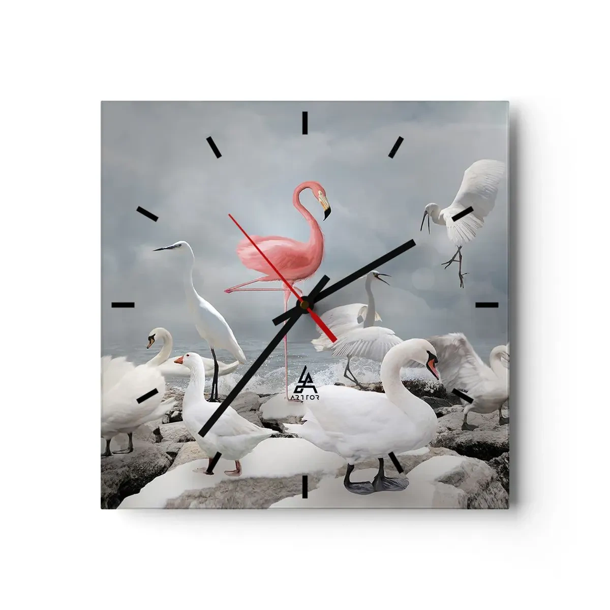 Relógio de parede - Relógio em vidro - Como vim parar aqui? - 40x40 cm