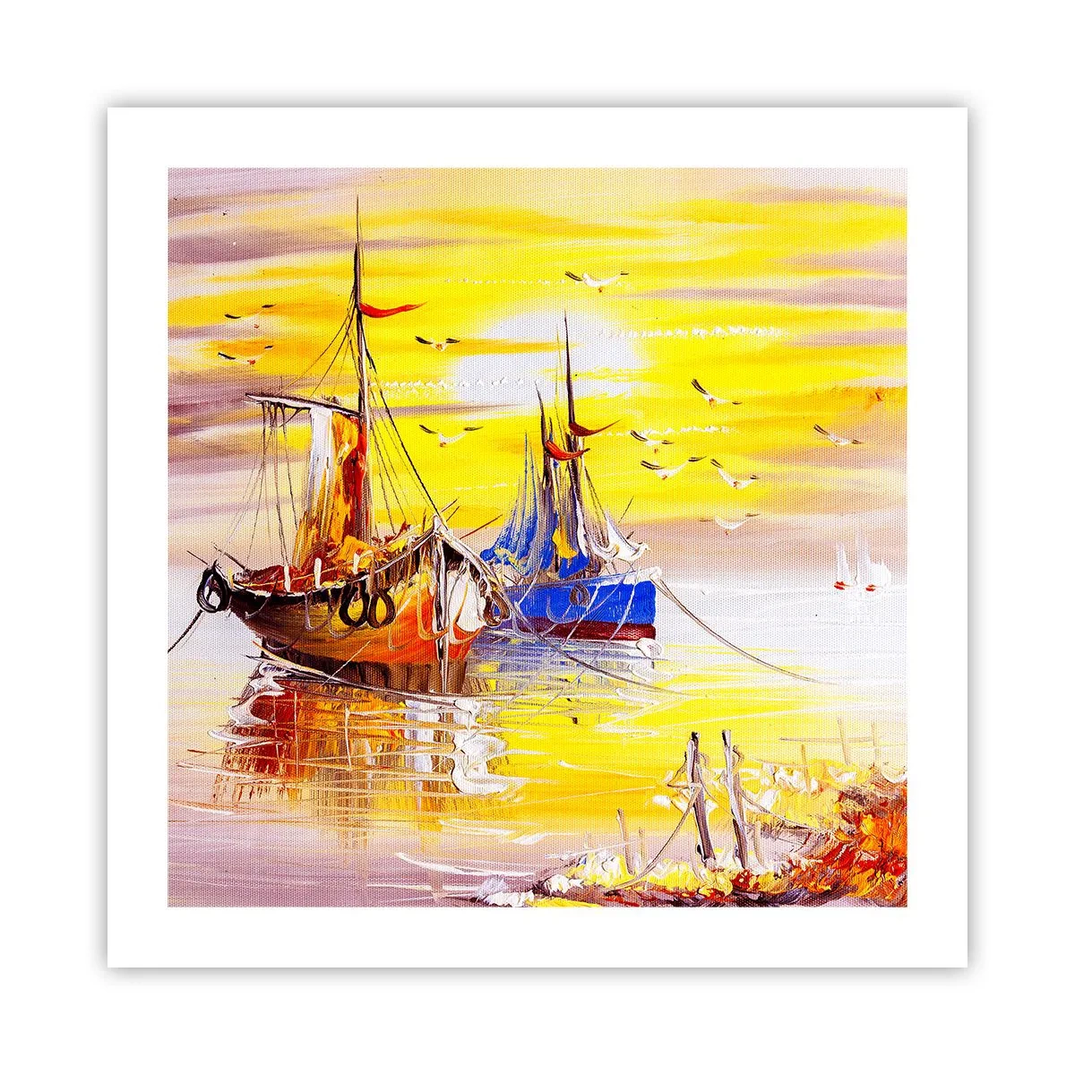 Pôster - Um merecido descanso no porto - 50x50 cm