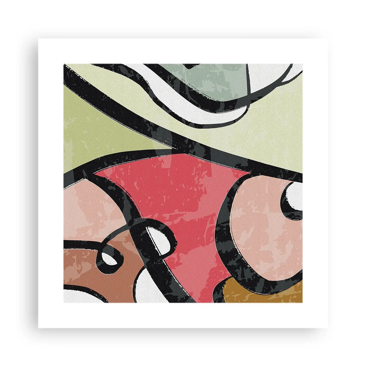 Pôster - Piruetas entre cores - 40x40 cm