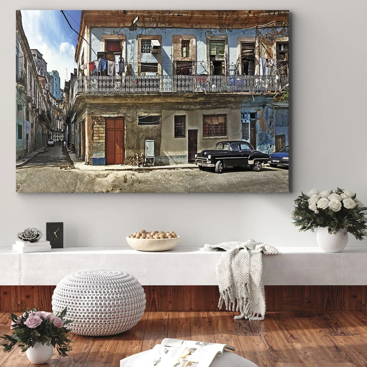Quadro em tela - Vibrações de Havana - 100x70 cm