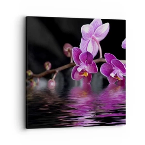 Quadro em tela - Reflexo lilás da beleza - 30x30 cm
