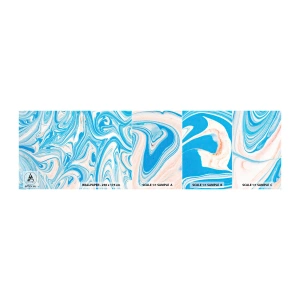 Amostra de Papel de Parede Standard Eco - Derramado em turquesa - Abstração, Pedaço, Padrão Moderno - 100x30 cm