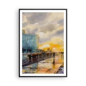 Pôster com moldura preta - A vida na costa - 70x100 cm