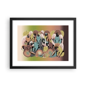 Pôster com moldura preta - Uma grande festa se aproxima - 40x30 cm