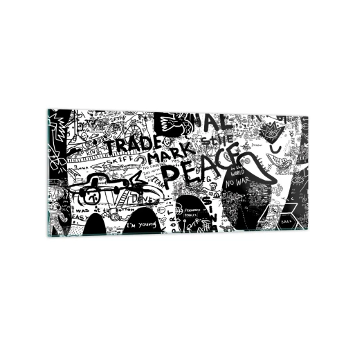 Quadro em vidro - O rico mundo das ruas - 120x50 cm