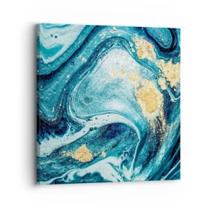 Quadro em tela - Redemoinho azul - 30x30 cm