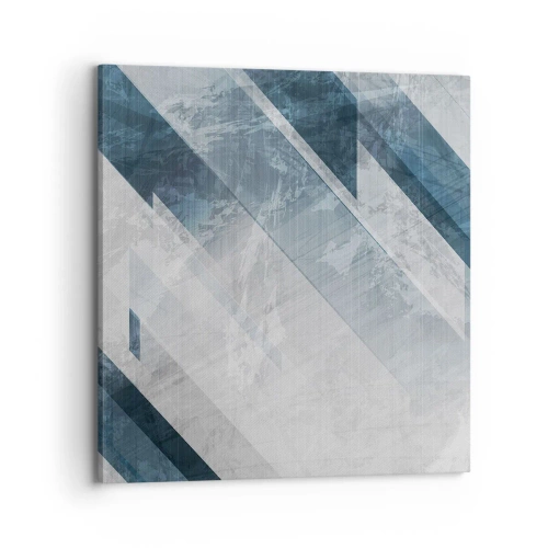 Quadro em tela - Arte espacial – movimento cinzento - 70x70 cm