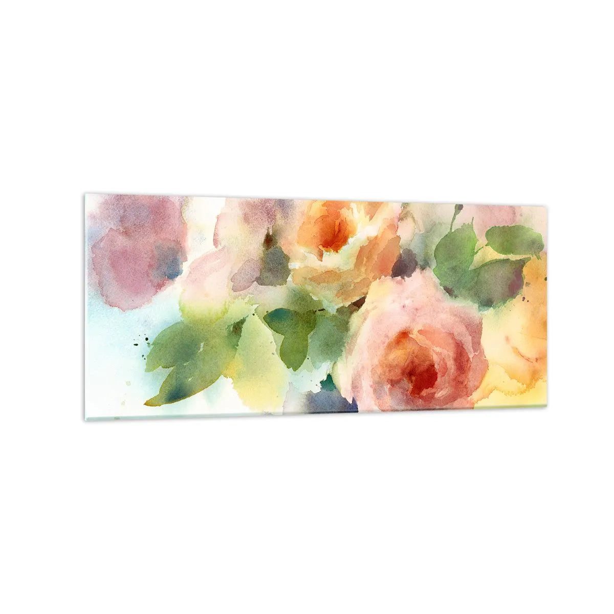 Quadro em vidro - Delicado como uma aquarela - 120x50 cm