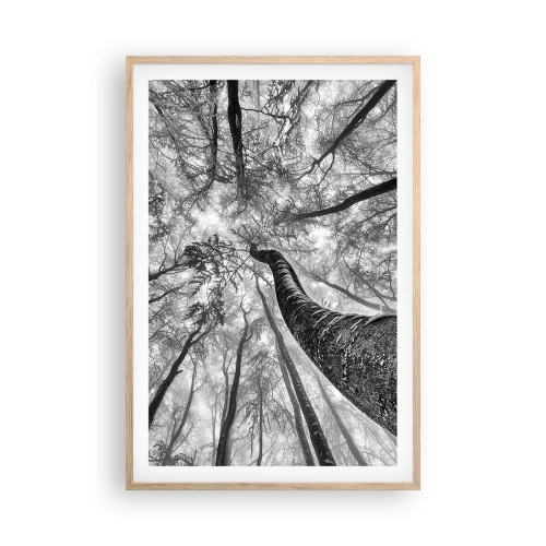 Pôster com moldura de carvalho claro - Corrida até a luz - 61x91 cm
