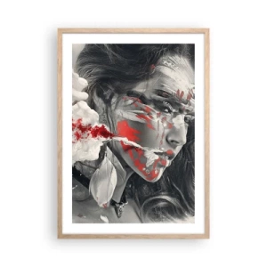 Pôster com moldura de carvalho claro - Nos fumos do absurdo - 50x70 cm