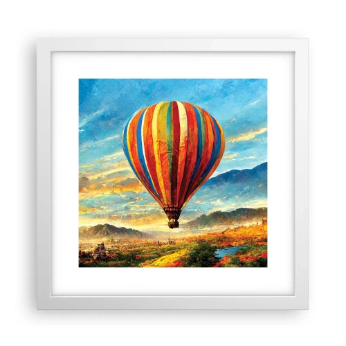 Pôster em moldura branca - Com silêncio enxergas mais - 30x30 cm