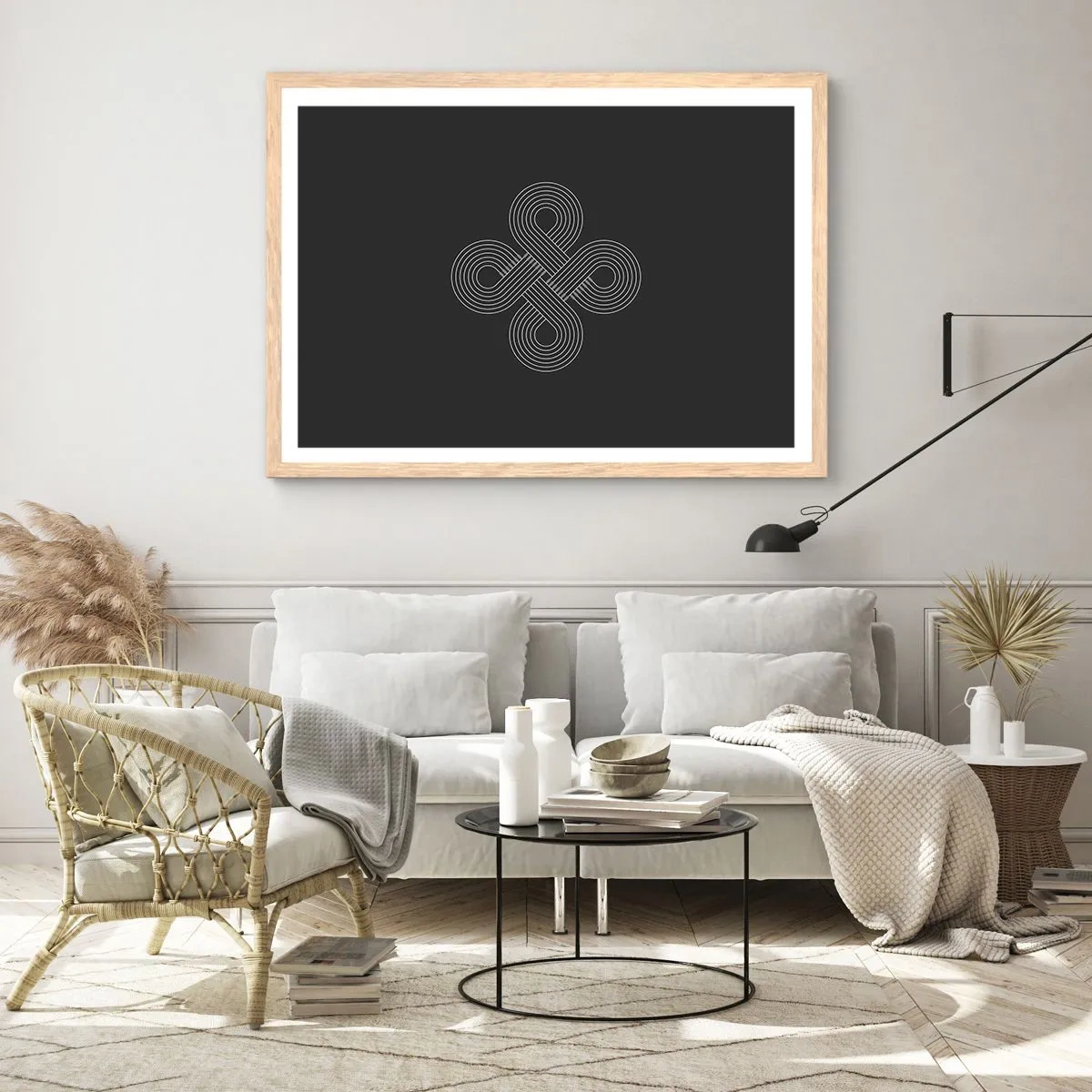 Pôster com moldura de carvalho claro - No espírito celta - 70x50 cm