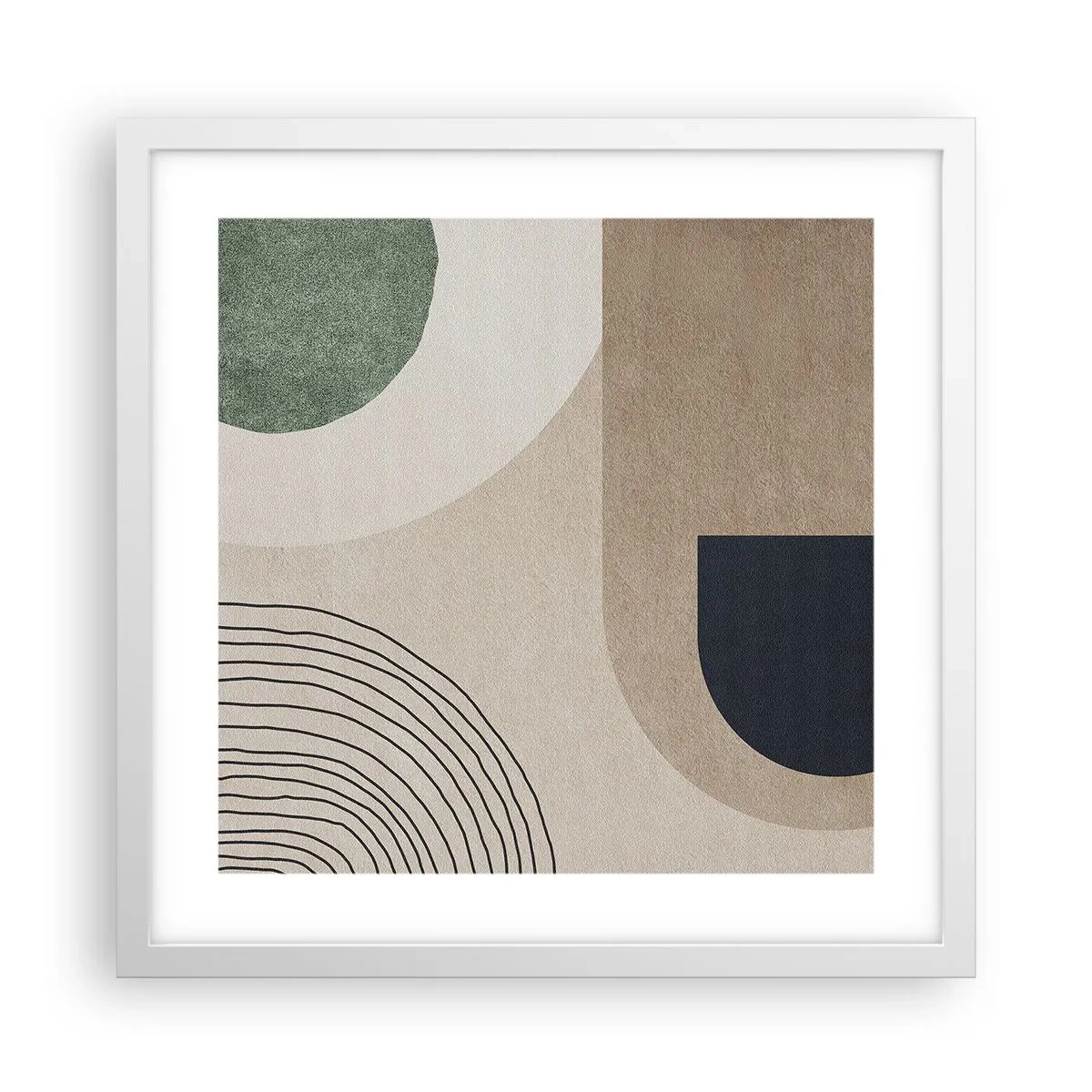 Pôster em moldura branca - A gentileza do oval - 40x40 cm