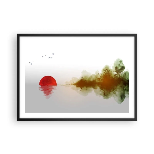 Pôster com moldura preta - Uma promessa de paz - 70x50 cm