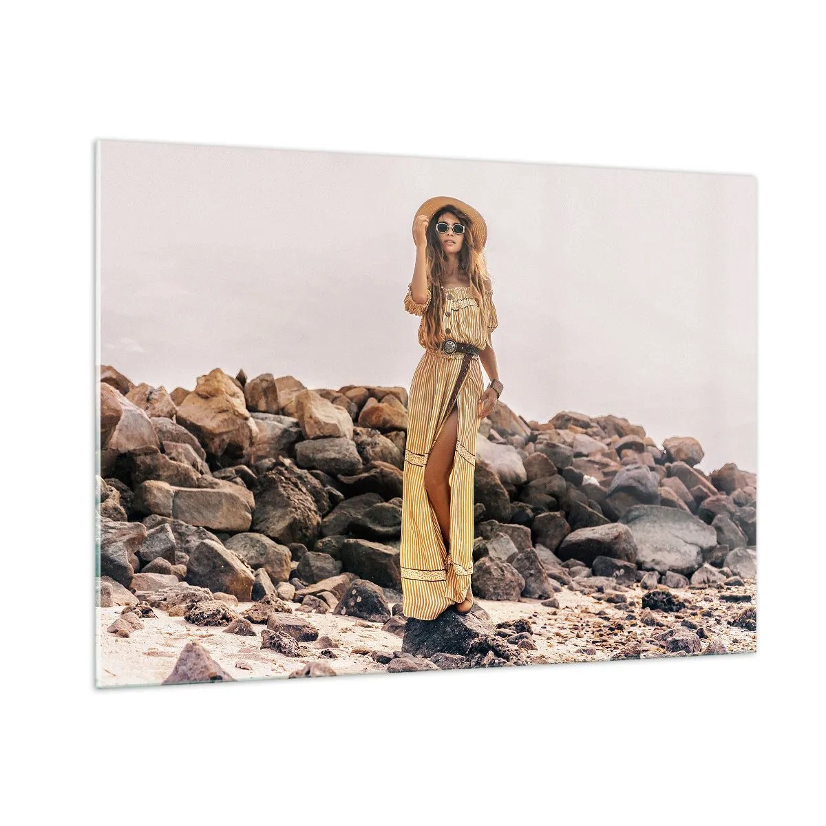 Quadro em vidro - A magia das pedras - 100x70 cm